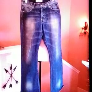 Paper denim cloth button fly jeans 32X32